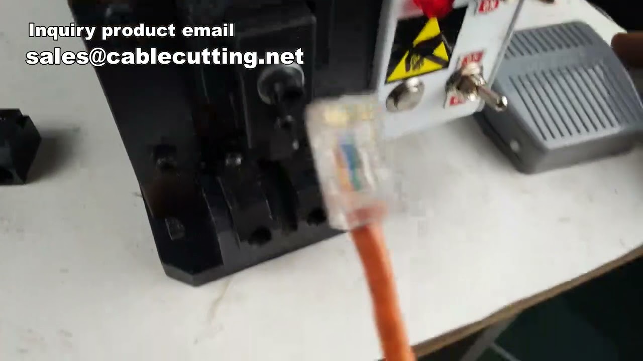 آلة تشكيل كابل Cat6e مع رأس RJ45 - آلة صنع كابلات الشبكة فائقة السرعة