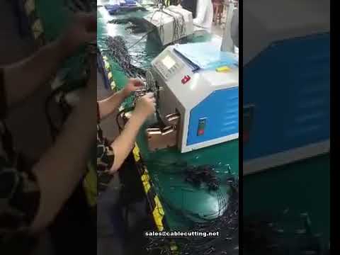 آلة لف وربط كابلات السماعات الأوتوماتيكية - ربط الشريط اللاصق