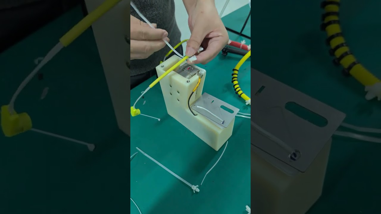 آلة ربط الكابلات الأوتوماتيكية المدمجة تقوم بشد وقطع أربطة شجرة التنوب بسهولة لأحزمة السيارات