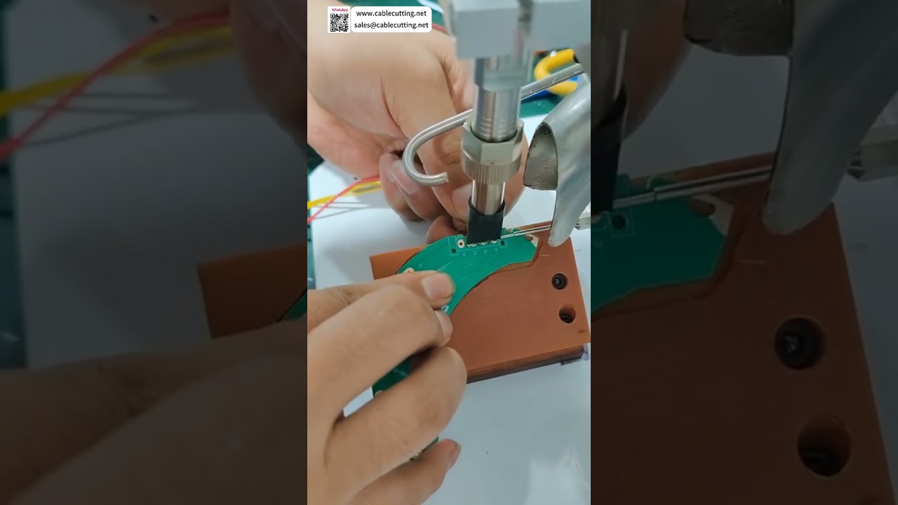 آلة لحام الأسلاك شبه الأوتوماتيكية لحام دقيق من خلال الفتحات بدون قاعدة سلك مكشوفة